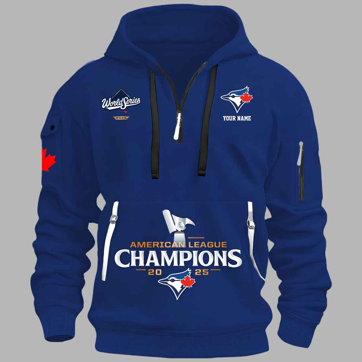 2025 Blue Jays World Series Quarter Zip Hoodie 1 2025 Blue Jays World Series Quarter Zip Hoodie 1