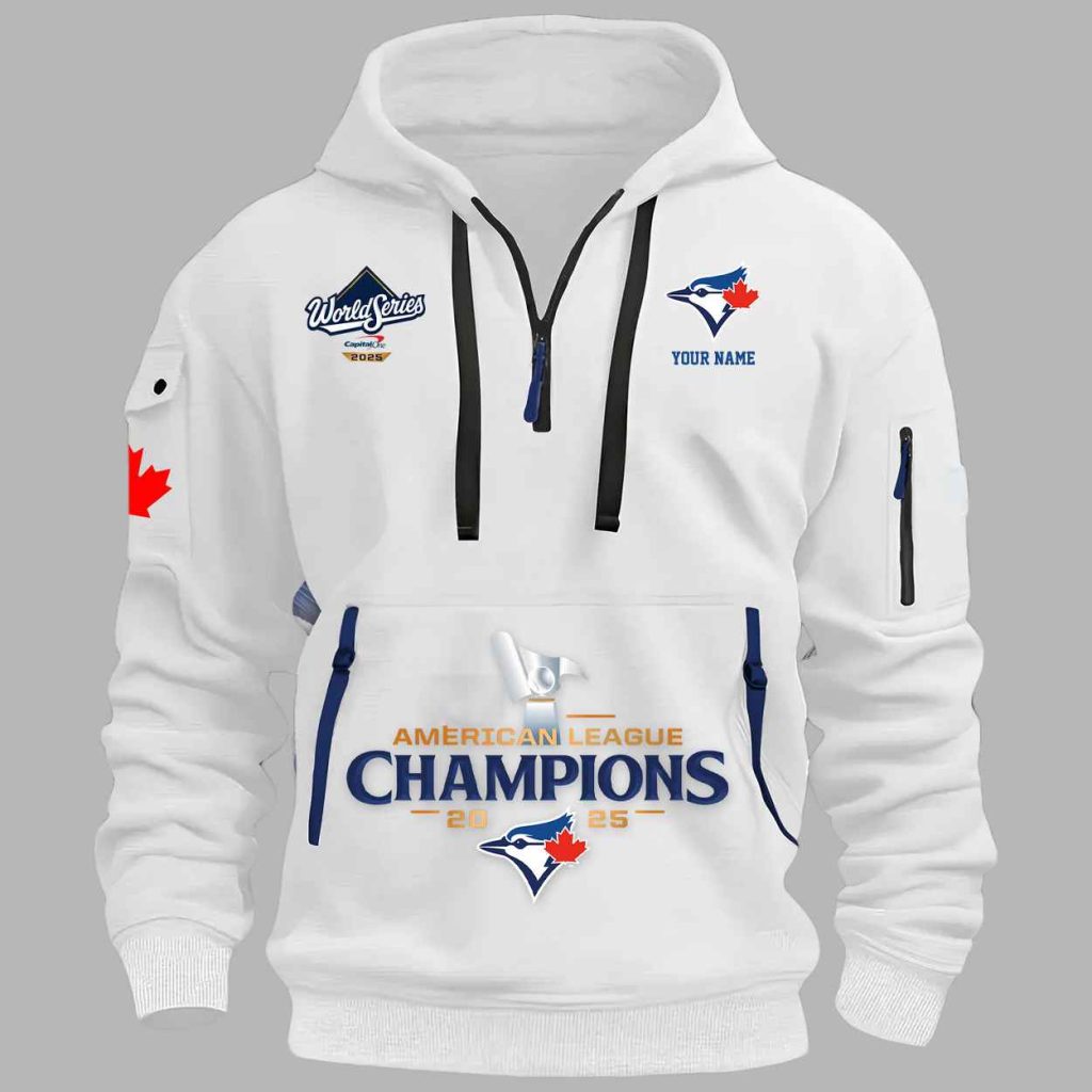 2025 Blue Jays World Series Quarter Zip Hoodie 3 2025 Blue Jays World Series Quarter Zip Hoodie 3