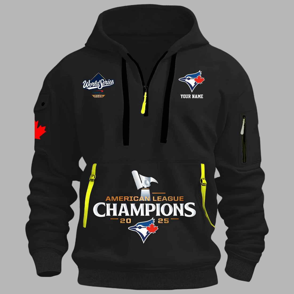 2025 Blue Jays World Series Quarter Zip Hoodie 3 2025 Blue Jays World Series Quarter Zip Hoodie 4
