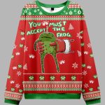 Accept Japanese Frog Ugly Christmas Sweater