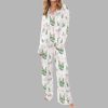 After Ski Watercolor Silky Satin Pajama Set 4 After Ski Watercolor Silky Satin Pajama Set 3
