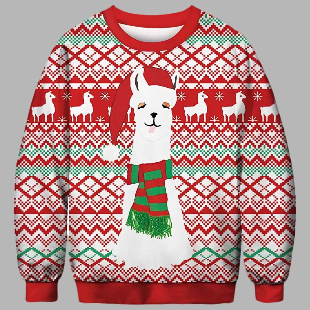 Alpaca Ugly Christmas Sweater 2
