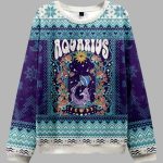 Aquarius Spirit Zodiac Ugly Christmas Sweater