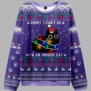 Sorry I'm an Indoor Cat Ugly Christmas Sweater 2