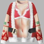 Bikini Santa Ugly Christmas Sweater