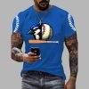 Blue Jays Mens baseball print short sleeved T shirt 3