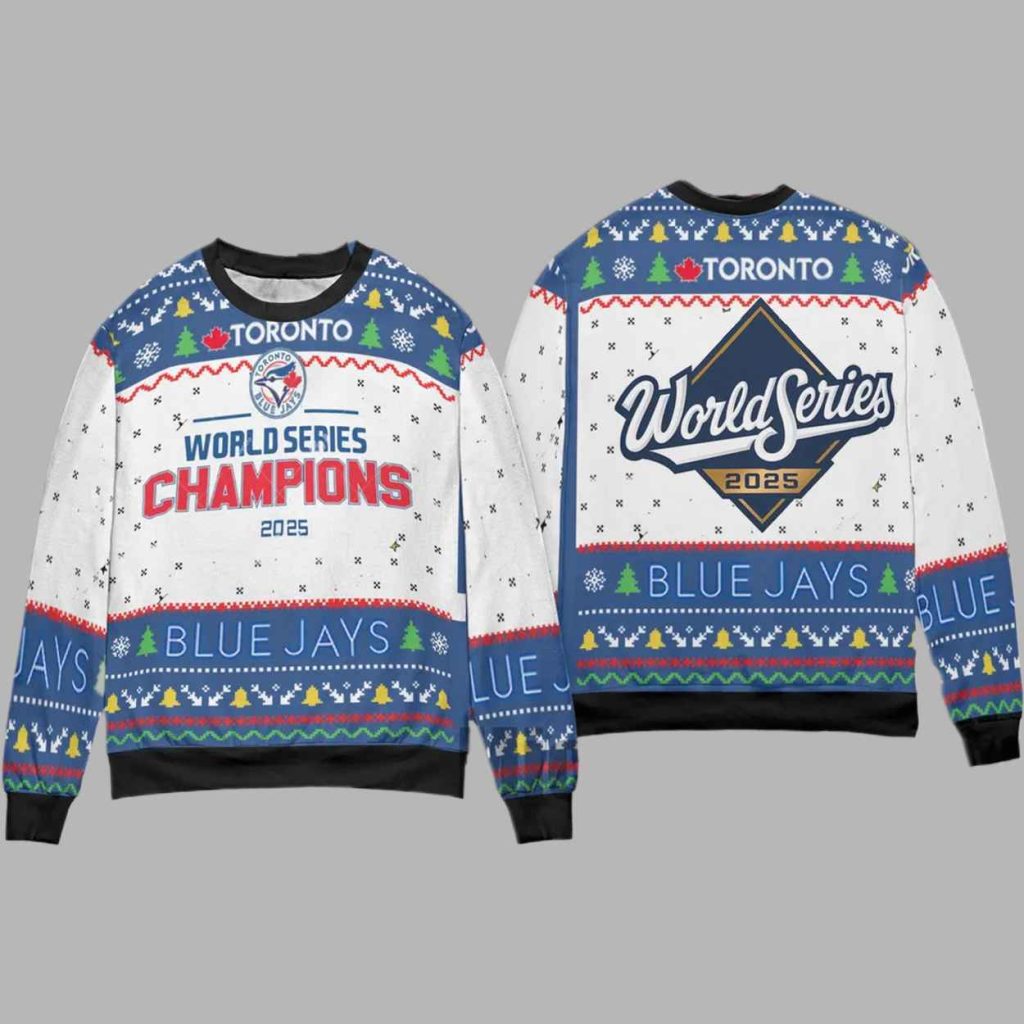 Blue Jays World Series 2025 Ugly Christmas Sweater 3