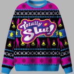 Blue Totally Slut Ugly Christmas Sweater