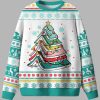 Book Tree Christmas Book Ugly Christmas Sweater 1