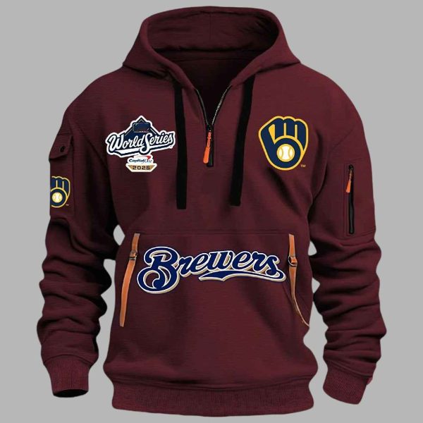 Brewers World Series 2025 Quarter Zip Hoodie 3