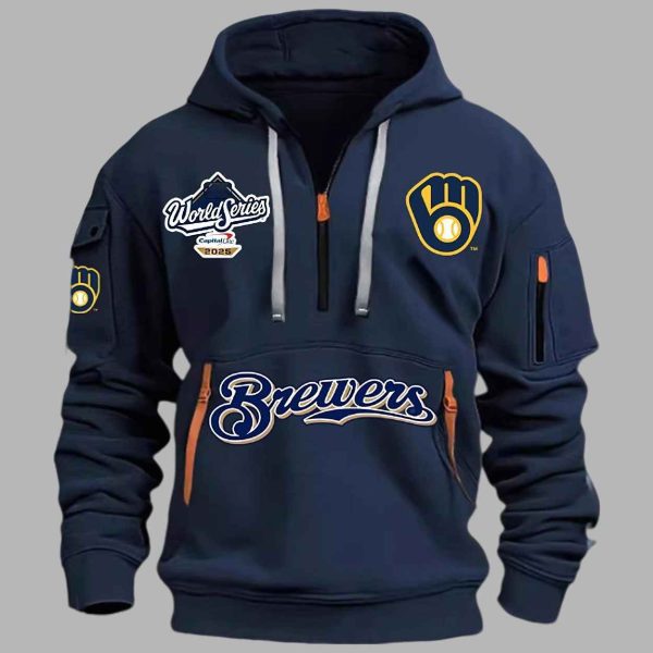 Brewers World Series 2025 Quarter Zip Hoodie 4