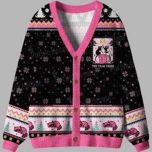 The Team Trash Opossum Ugly Cardigan Sweater 2