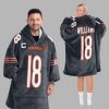 CW 18 Captain Chicago Football Unisex Blanket Hoodie 1