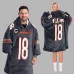 CW 18 Captain Chicago Football Unisex Blanket Hoodie