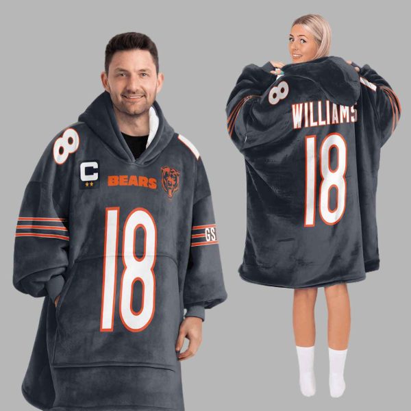 CW 18 Captain Chicago Football Unisex Blanket Hoodie 1