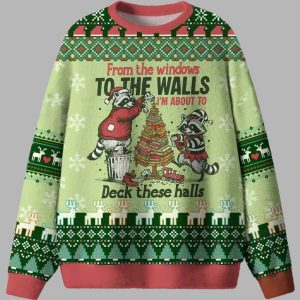 I'm About To Deck These Halls Ugly Christmas Sweater 2