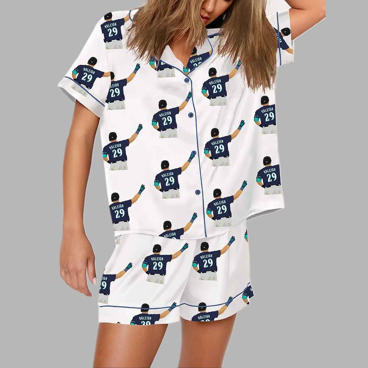 Cal Raleigh Mariners Baseball Pajama Set 1 Cal Raleigh Mariners Baseball Pajama Set 1