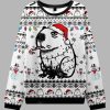 Capybara Smoking Ugly Christmas Sweater 1