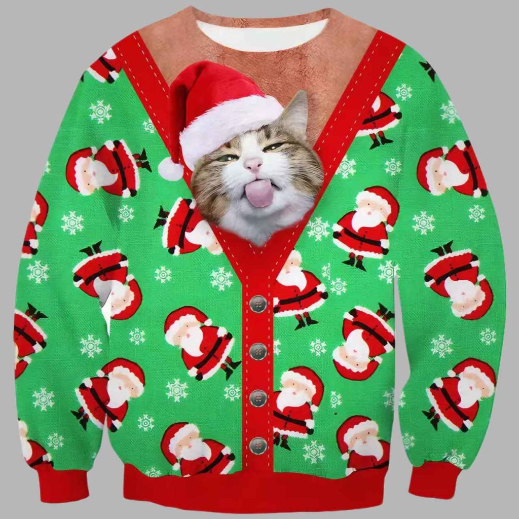 Cat Meme Christmas Ugly Sweater 2