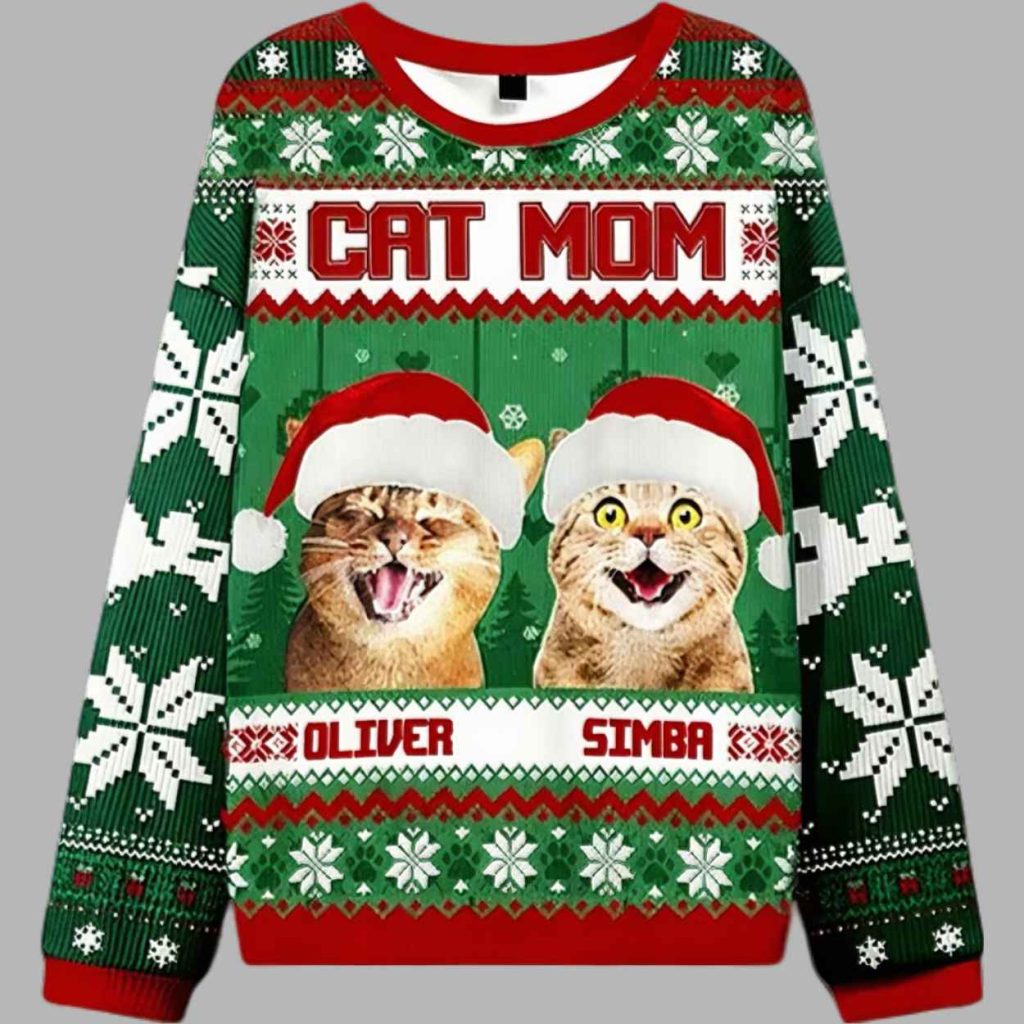 Cat Mom Ugly Christmas Sweater 3 Cat Mom Ugly Christmas Sweater 3