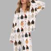 Chicken Mom Silky Satin Pajama Set 1
