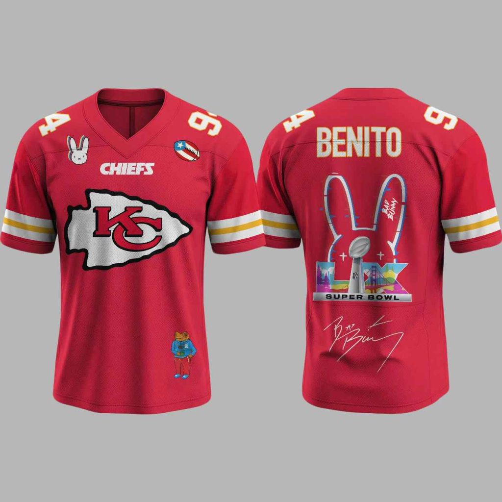 Chiefs Bad Bunny 2026 Halftime Show Custom Name And Number Jersey 3