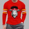Chiefs Patrick Mahomes GOAT Casual Rugby Long Sleeved Cheering T Shirt 3