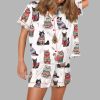 Christmas Cats Silky Satin Pajama Set 7 Christmas Cats Silky Satin Pajama Set 5
