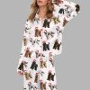 Christmas Doodle Dog Silky Satin Pajama Set 9 Christmas Doodle Dog Silky Satin Pajama Set 1