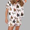 Christmas Doodle Dog Silky Satin Pajama Set 7 Christmas Doodle Dog Silky Satin Pajama Set 5