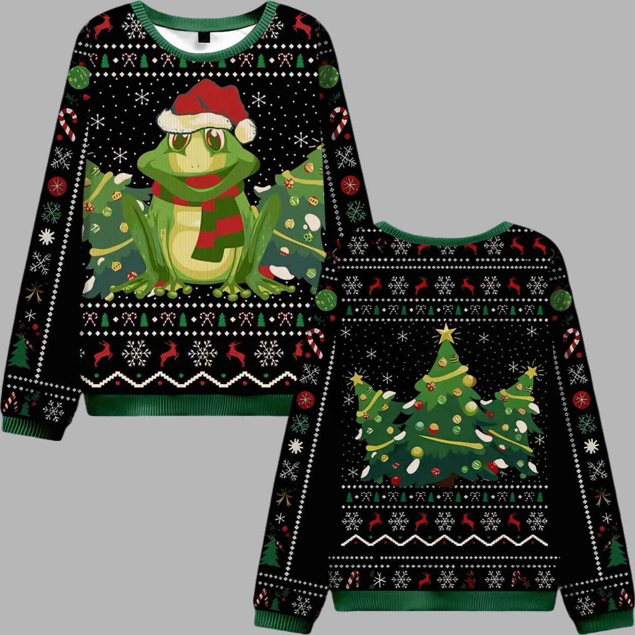 Christmas Frog Ugly Sweater 2 Christmas Frog Ugly Sweater 3