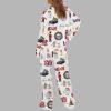 Christmas In London Silky Satin Pajama Set 3