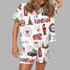 Christmas In London Silky Satin Pajama Set 4