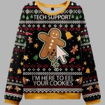 Click On The Gingerbread Man Christmas Ugly Sweater