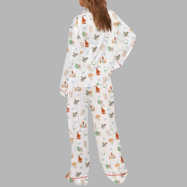 Cowgirl Christmas Silky Satin Pajama Set 4