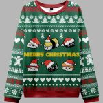 Cute Sushi Cat Ugly Christmas Sweater