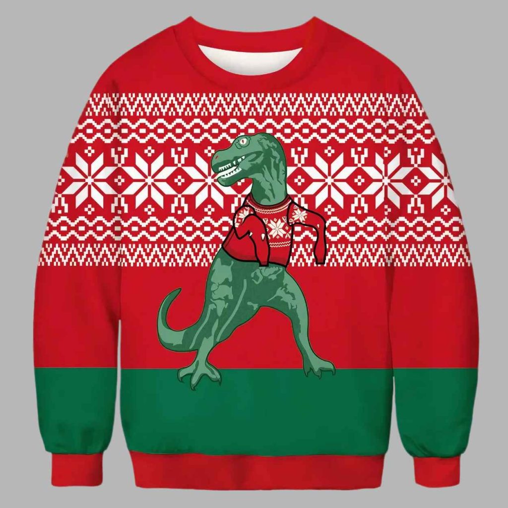 Dinosaur Jumper Christmas Ugly Christmas Sweater 3