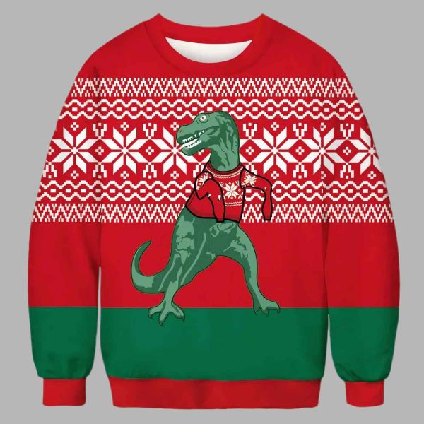 Dinosaur Jumper Christmas Ugly Christmas Sweater 3