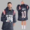 Do Your Job 10 New England Football Unisex Blanket Hoodie 2