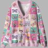 Dreamy Butterfly Garden Ugly Cardigan Sweater 4 Dreamy Butterfly Garden Ugly Cardigan Sweater 2