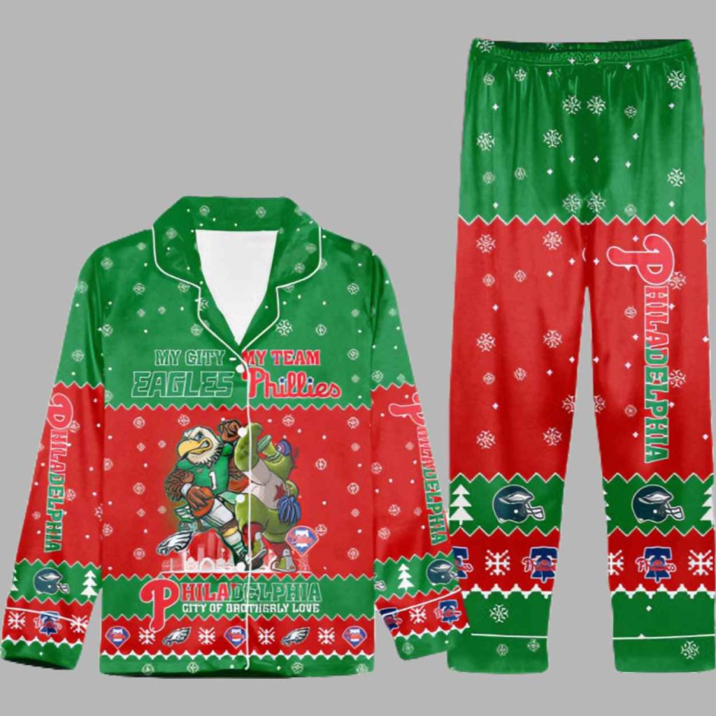 Eagles And Phillies My City My Team Pajama Set 3
