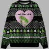 Eat The Rich Frog Ugly Christmas Sweater 2