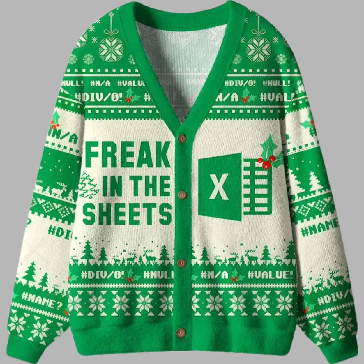 Freak in the Sheets Geek Ugly Cardigan Sweater 1 Freak in the Sheets Geek Ugly Cardigan Sweater 1