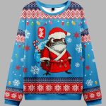 Frog Brings Gifts Ugly Christmas Sweater