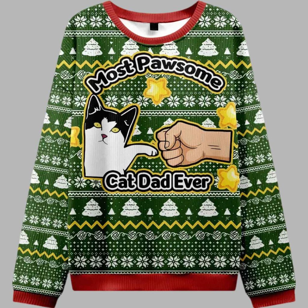 Funny Cat Mom And Dad Ugly Christmas Sweater 3 Funny Cat Mom And Dad Ugly Christmas Sweater 3