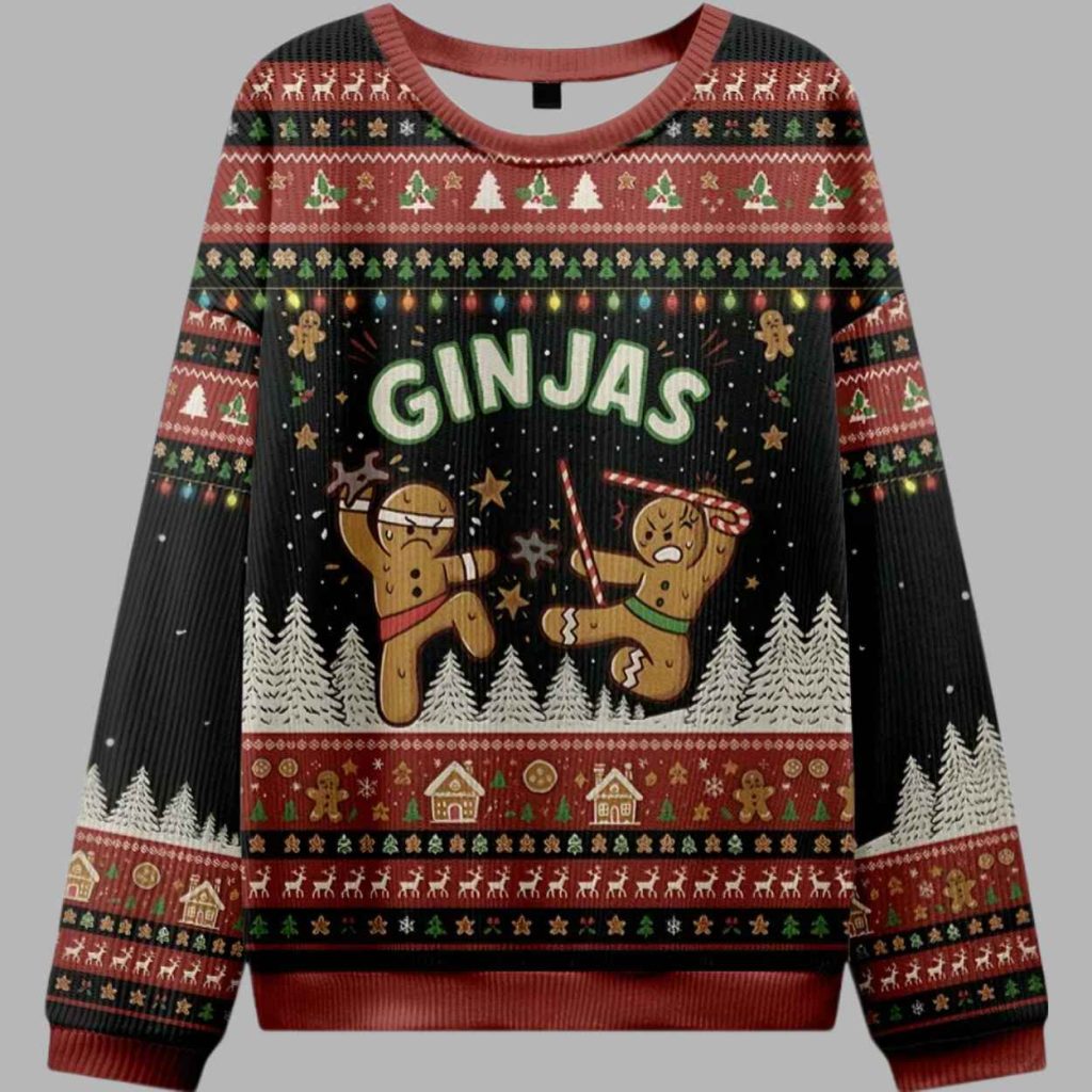 Gingerbread Ginjas Ugly Christmas Sweater 3 Gingerbread Ginjas Ugly Christmas Sweater 3