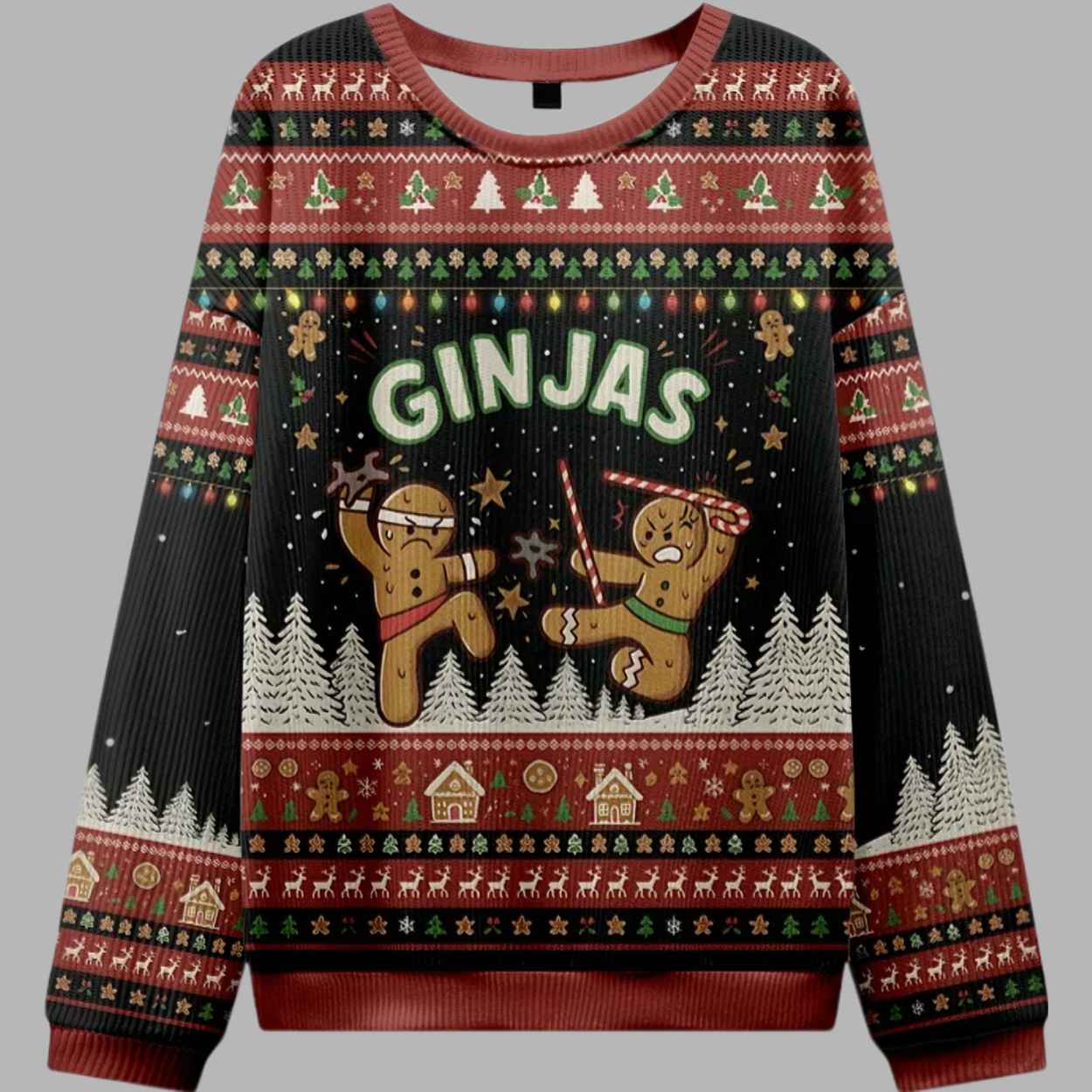 Gingerbread Ginjas Ugly Christmas Sweater 2 Gingerbread Ginjas Ugly Christmas Sweater 3