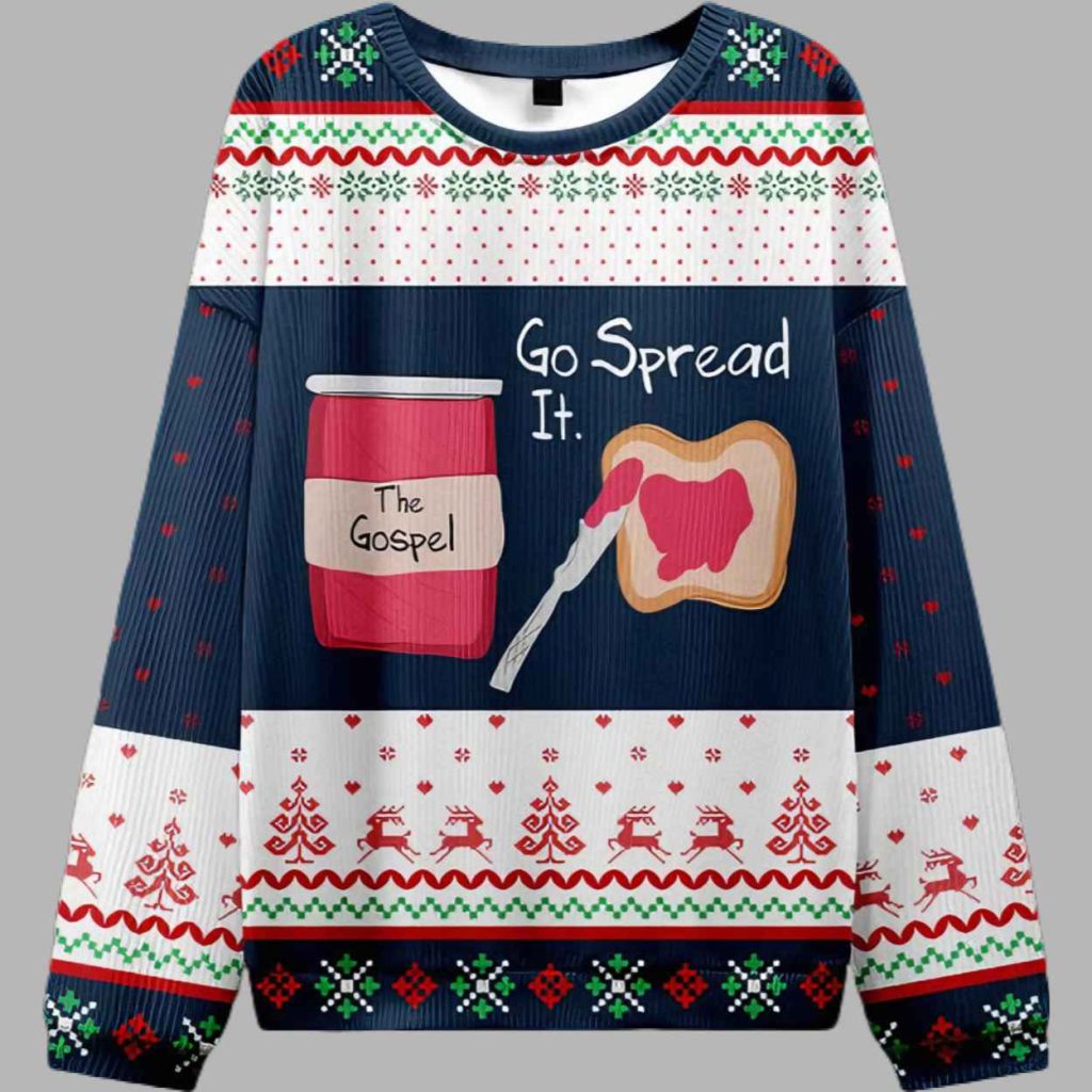 Go Spread It The Gospel Christian Ugly Christmas Sweater 2 Go Spread It The Gospel Christian Ugly Christmas Sweater 2