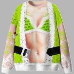 Green Bikini Santa Ugly Christmas Sweater