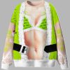 Green Bikini Santa Ugly Christmas Sweater 2